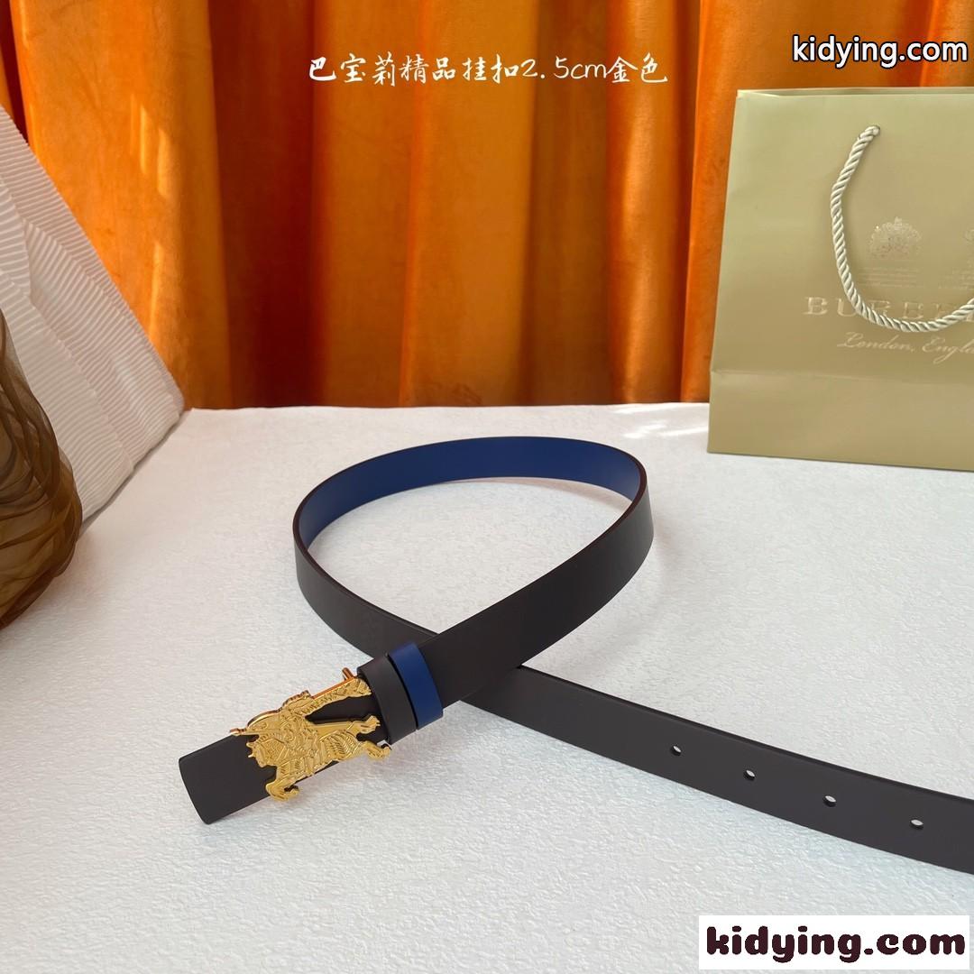 人気 上品 リバーシブル レザーベルト バーバリー ベルト コピー 合わせやすい-4