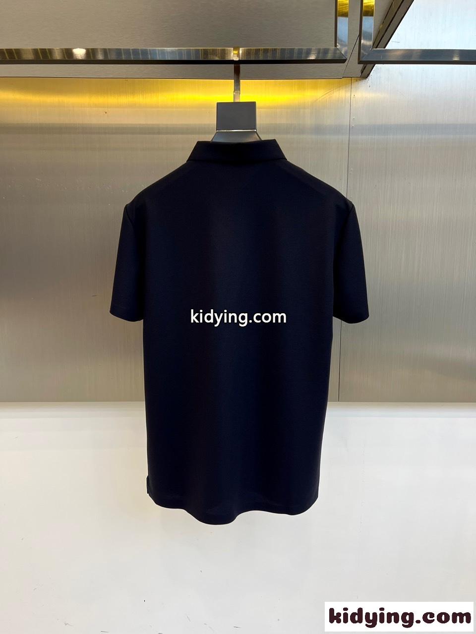 ビジネス アルマーニ Tシャツ 偽物 カジュアル コットンピケ ポロシャツ-4