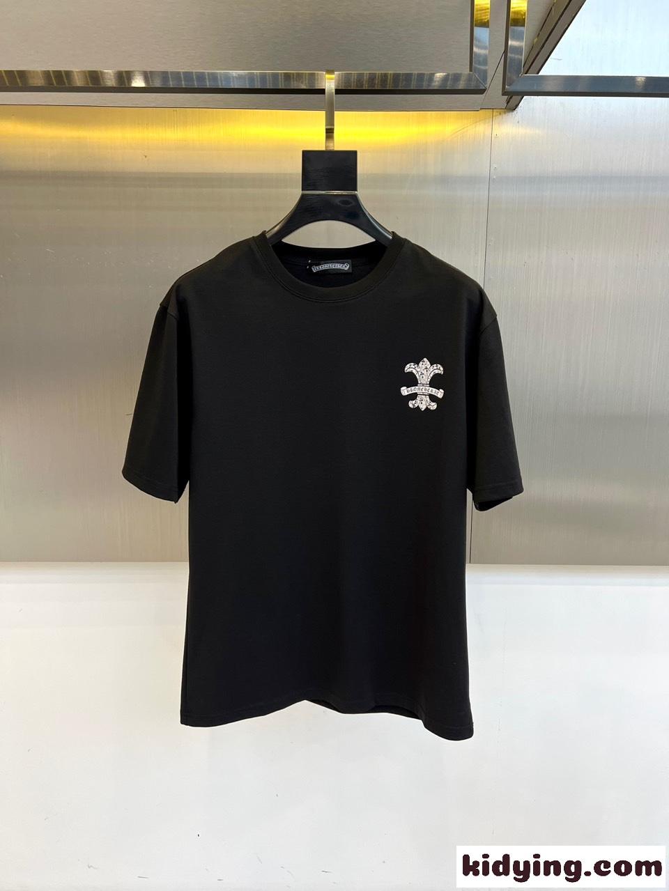 クロムハーツ Tシャツ 偽物 お洒落 プリント 半袖ニット クルーネック-0