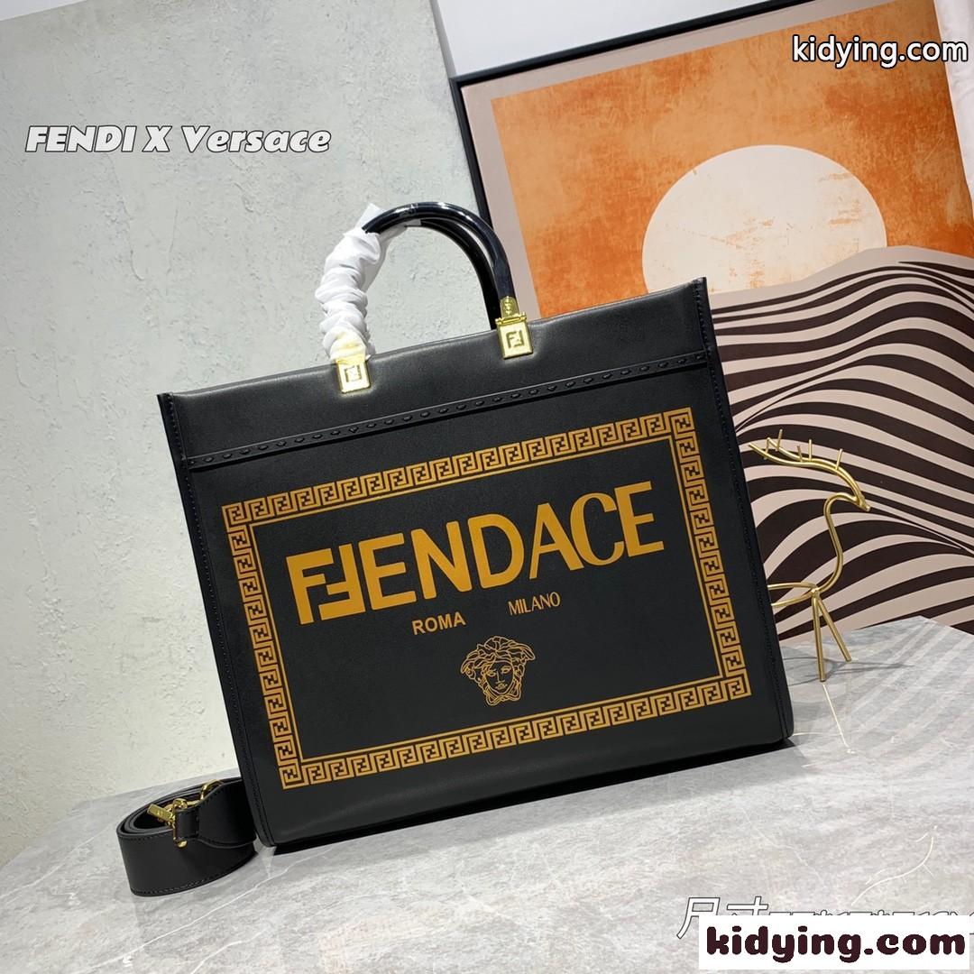 VERSACE×FENDI 大人気 ロゴ 高級感 トートバッグ ヴェルサーチェ バッグ コピー レディース カバン-1