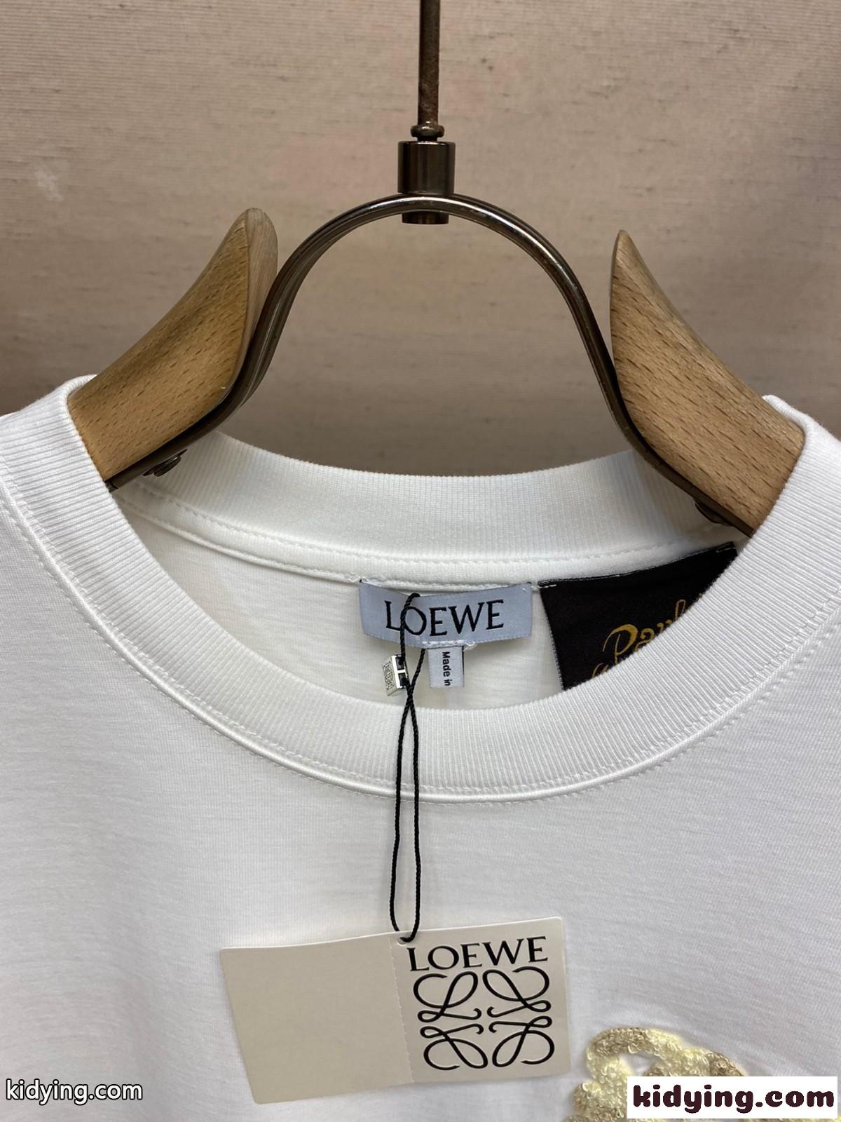 定番 人気 リラックス 半袖Tシャツ ロエベ Tシャツ コピー ユニセックス ホワイト-2