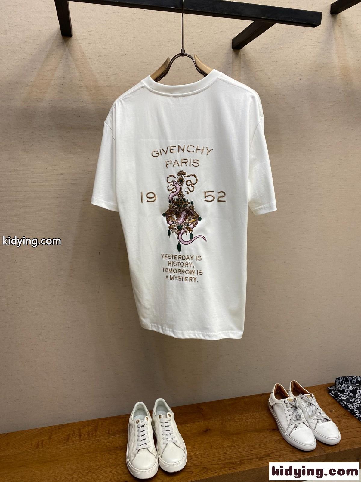 ジバンシィ コットン シャンデリア＆スネークエンブロイダリー Tシャツ スーパーコピー-2