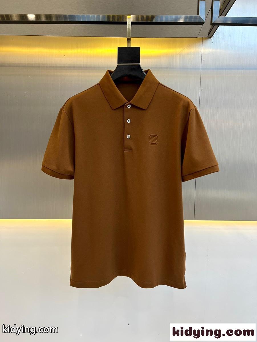 洗練された 上品 半袖 ポロシャツ エルメネジルド・ゼニア Tシャツ コピー-0