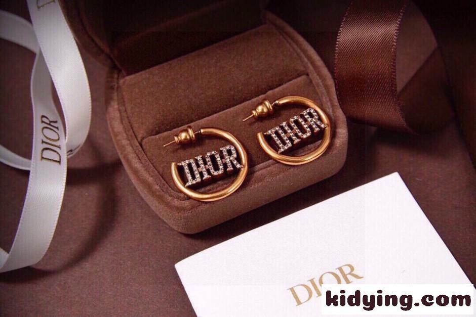 DIORロゴ フープピアス クリスチャン・ディオール イヤリング 偽物-0
