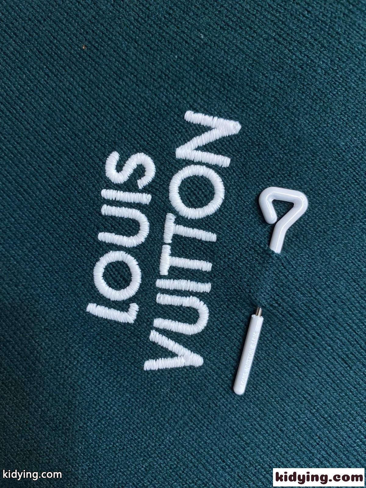 シグネチャーショートスリーブコットンクルーネック ルイ・ヴィトン Tシャツ 偽物 グリーン-3