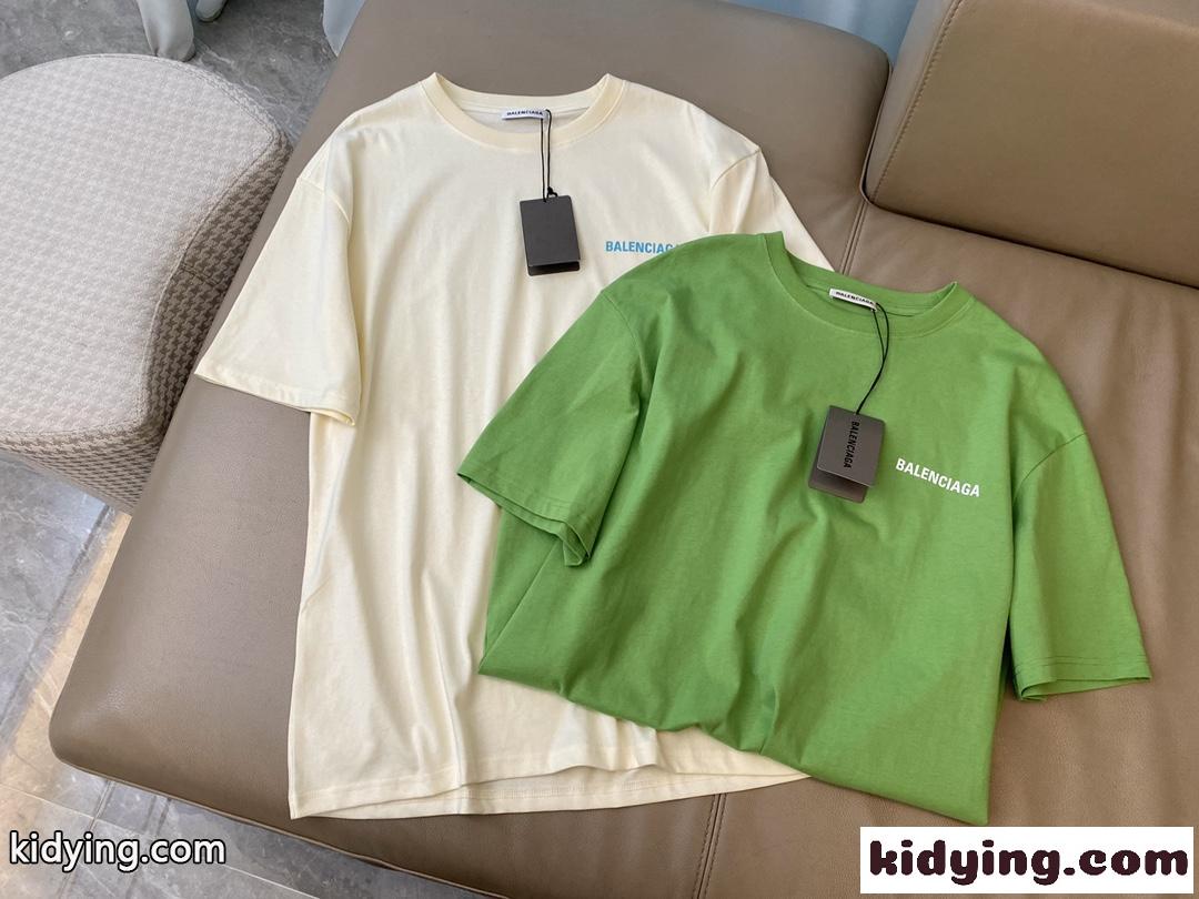 シンプル ロゴ おしゃれ ゆったり バレンシアガ 半袖tシャツ コピー クルーネック カジュアル トップス-0
