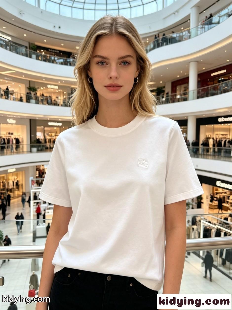 シンプル クルーネック 半袖Tシャツ バーバリー Tシャツ 偽物 コットン ホワイト-3