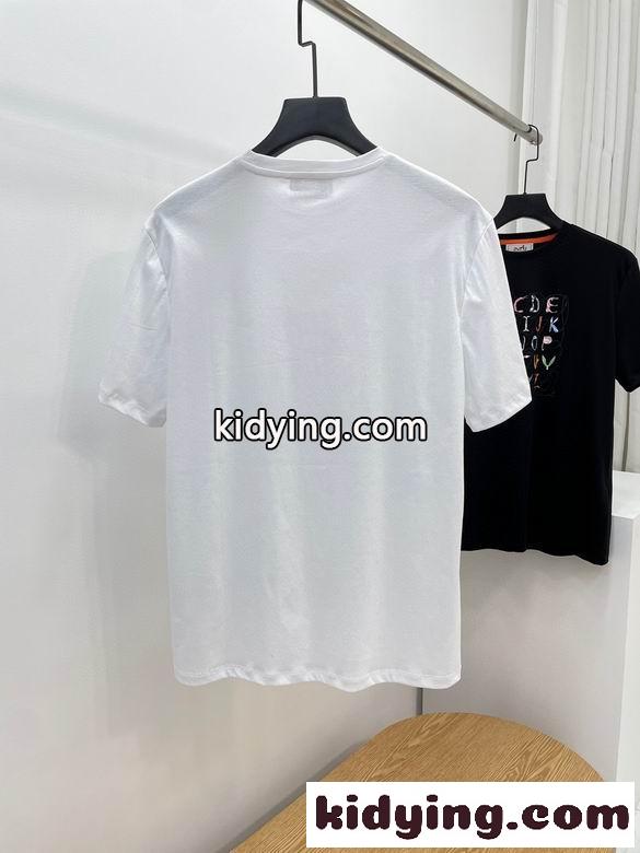 お洒落 プリント 人気 クルーネック エルメス 半袖tシャツ コピー 快適 カジュアル 定番 トップス-3