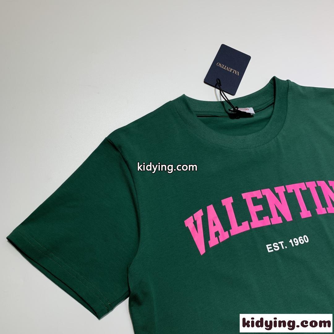 ユニセックス プリント コットン 半袖Tシャツ ヴァレンティノ Tシャツ コピー-4