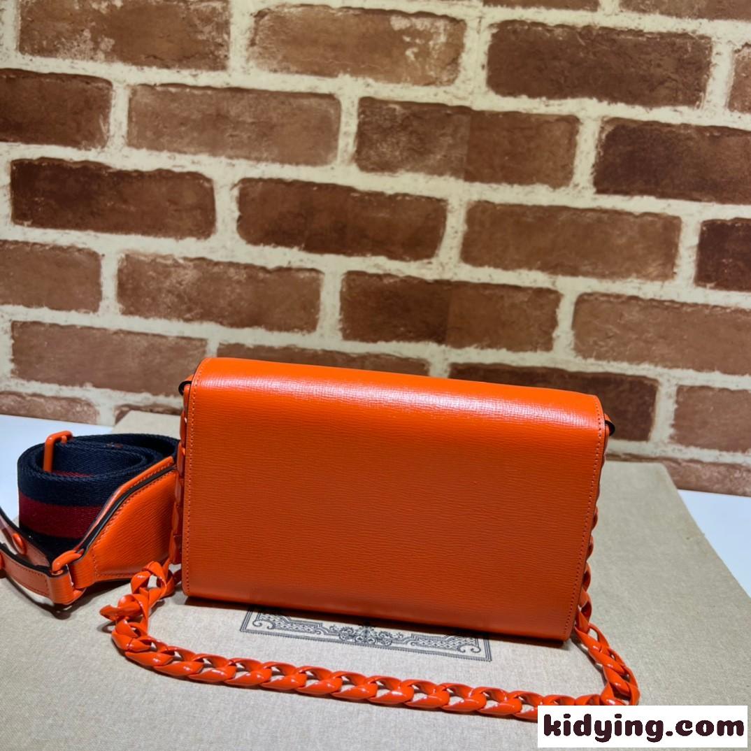 グッチ ホースビット 1955 ミニバッグ グッチ バッグ コピー ショルダーバッグ オレンジ-4