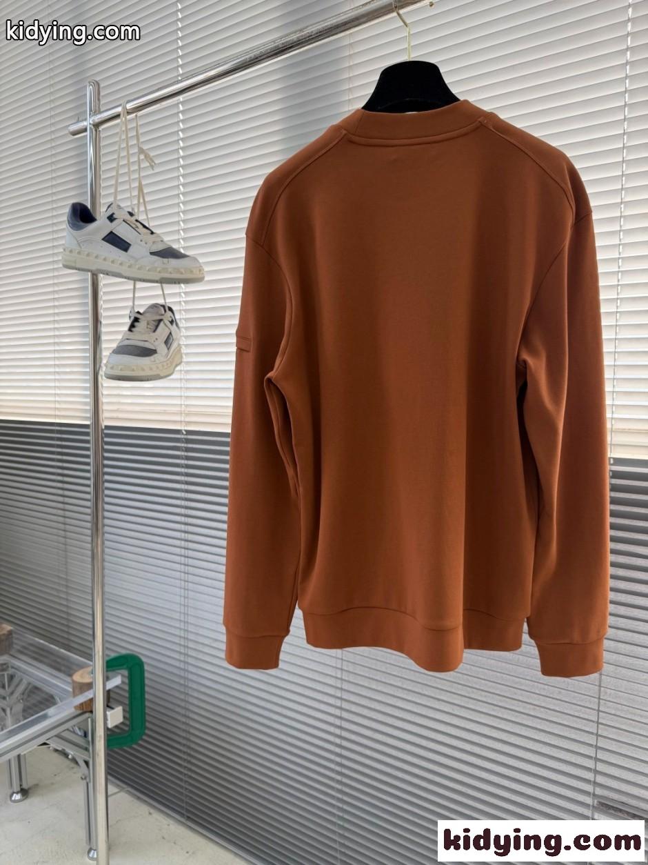 シンプル カジュアル スウェットシャツ プラダ Tシャツ 偽物 ブラウン-4