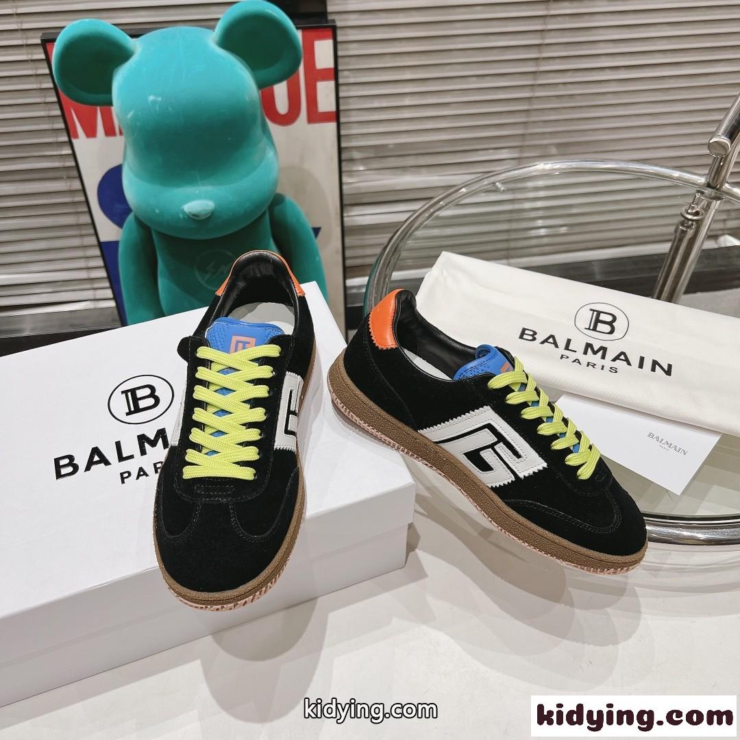 Balmain Swan スニーカー バルマン スニーカー スーパーコピー レザー＆スエード-1
