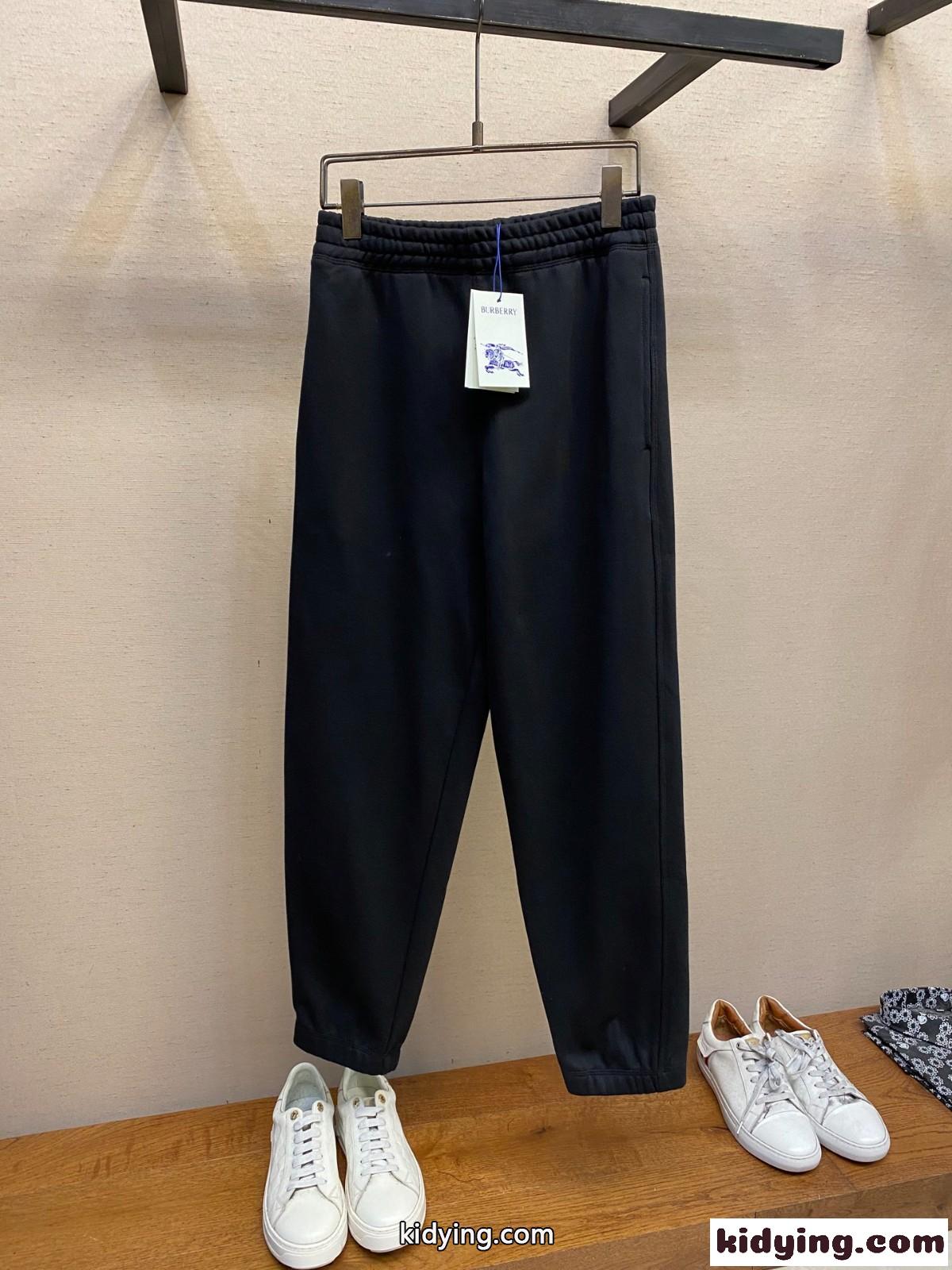 カジュアル ジョギングパンツ バーバリー パンツ コピー ロングパンツ ブラック-1