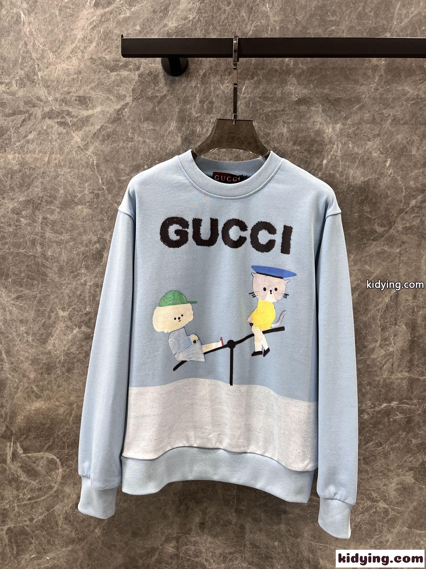 可愛い プリント グッチ Tシャツ コピー 合わせやすい スウェットシャツ-1