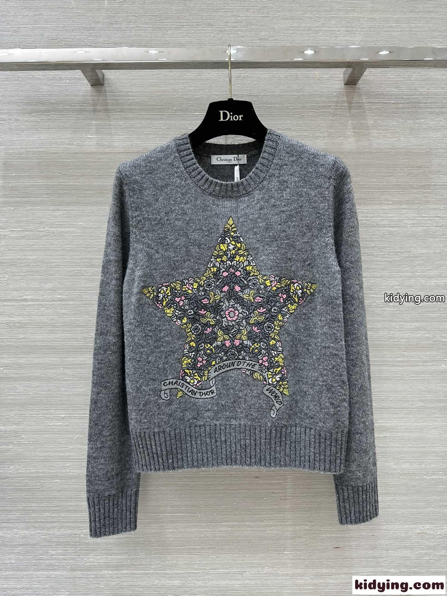 Dior Around the World ウールニット クリスチャン・ディオール セーター コピー グレー-1
