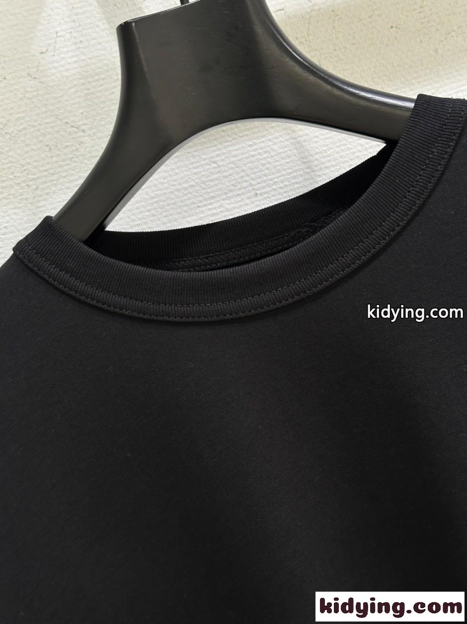 アレキサンダーワング Tシャツ コピー シンプル 洗練された ロゴ 長袖Tシャツ ブラック-1