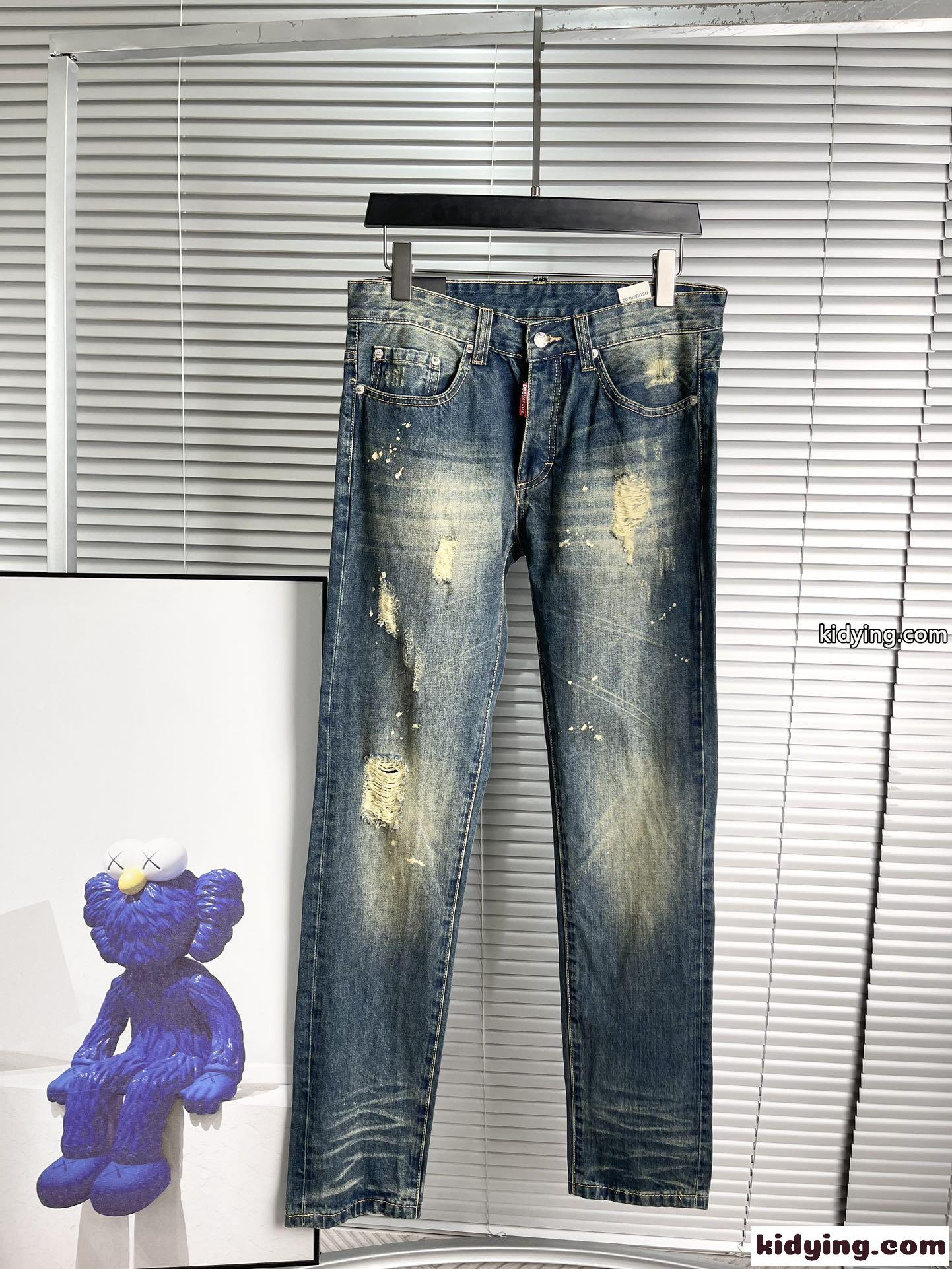 ディースクエアード ジーンズ コピー ダメージ加工 カジュアル メンズ デニムパンツ-1