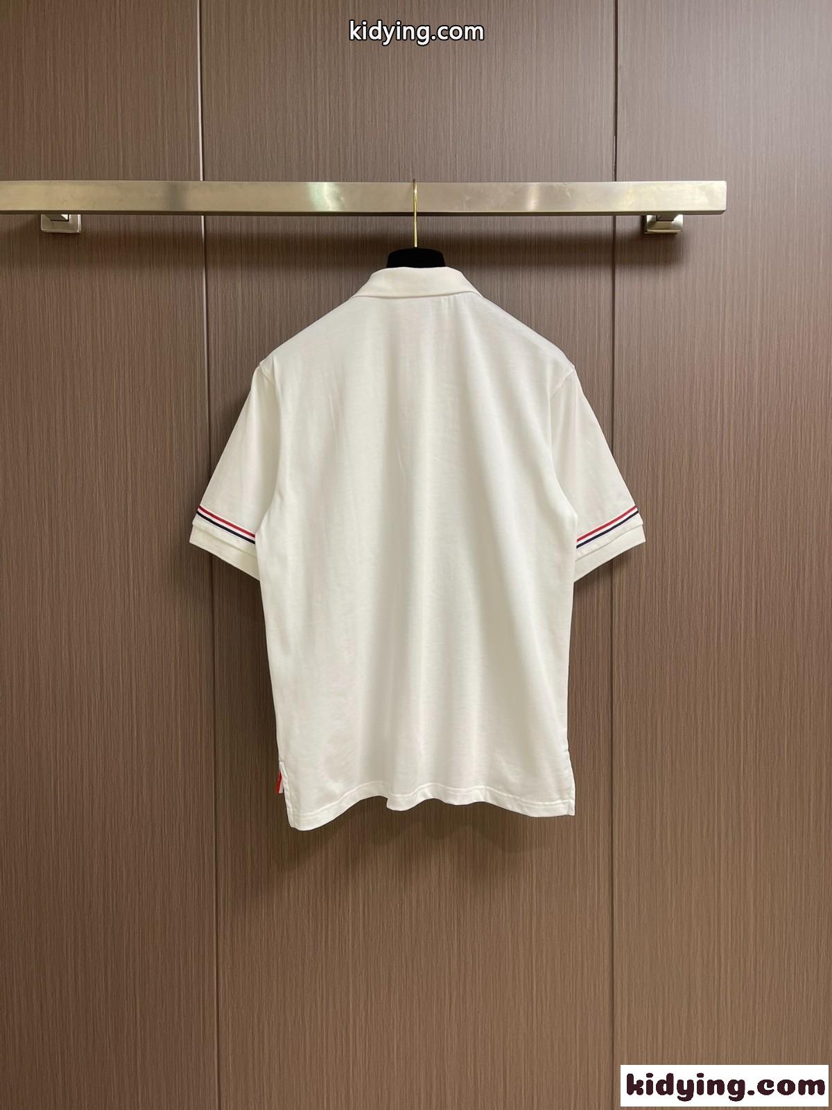 定番 人気 コットン 半袖ポロシャツ トムブラウン Tシャツ スーパーコピー-4