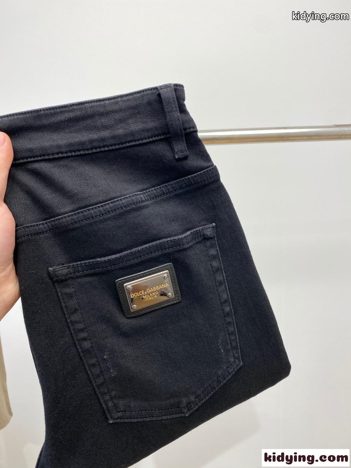 ドルチェ&ガッバーナ ジーンズ 偽物 合わせやすい ストレッチ メンズ デニムパンツ-1