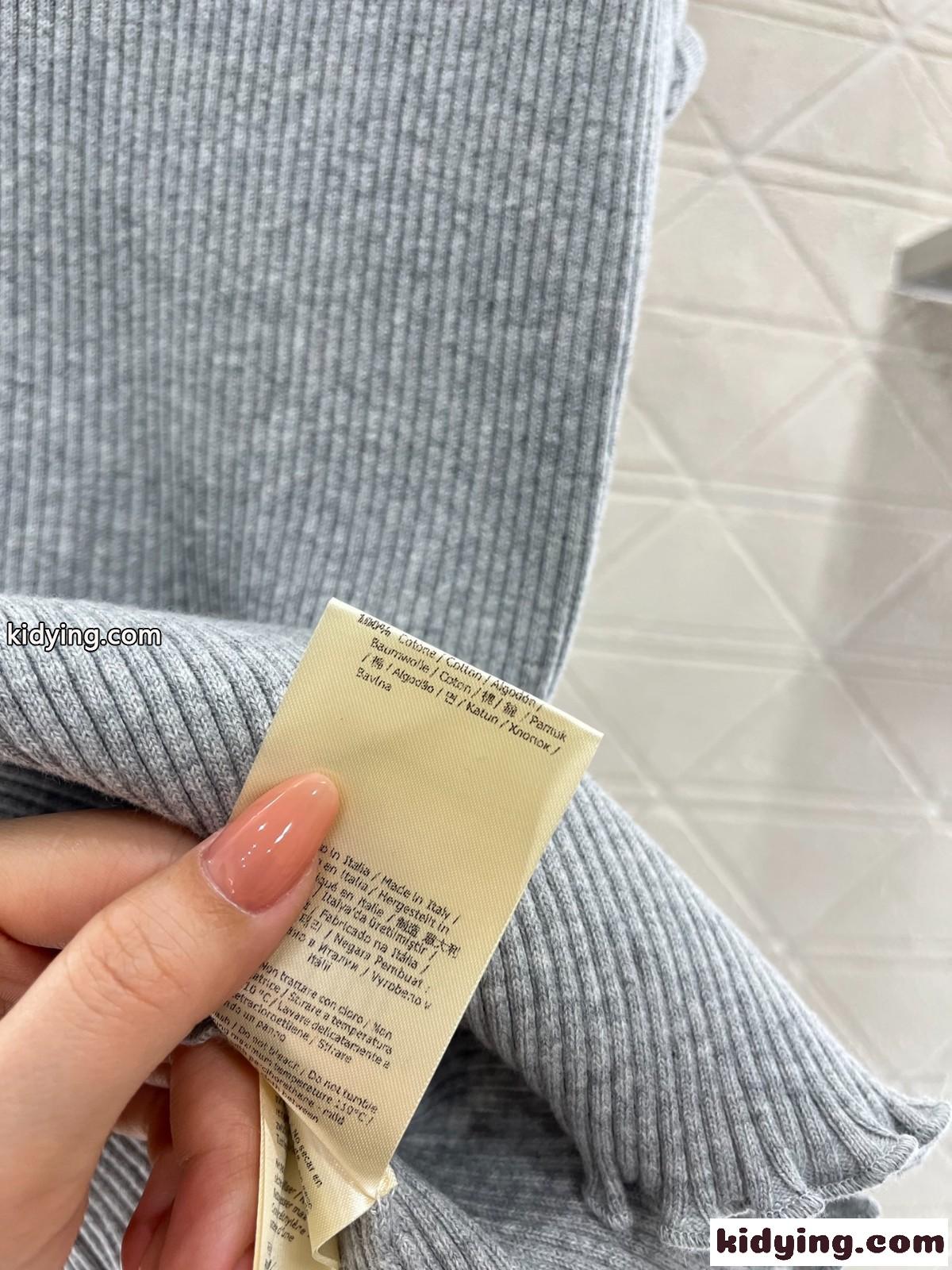 シンプル 刺繍入り リブ編みニット タンクトップ フェンディ ニット コピー グレー-4