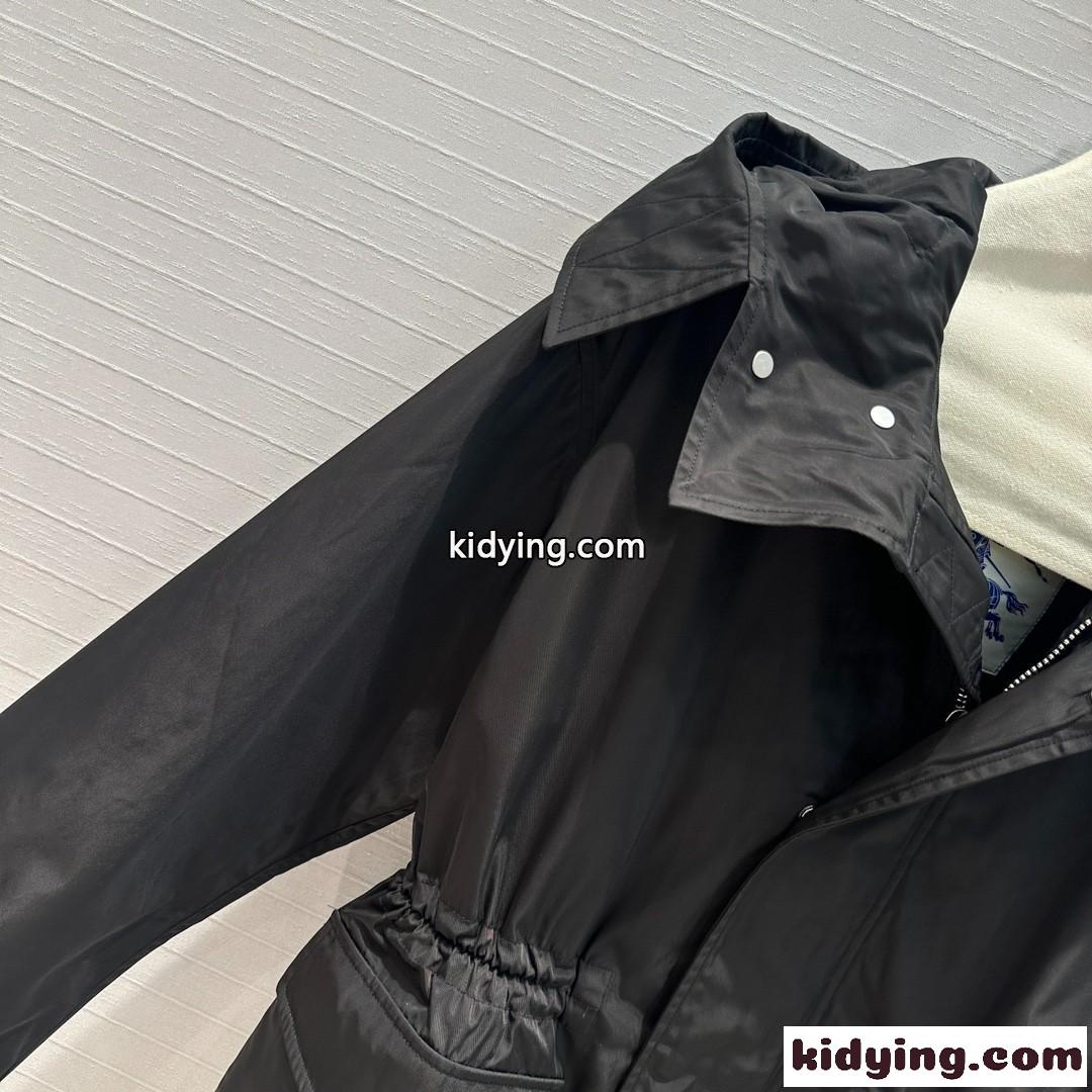 カジュアル フーデッドジャケット バーバリー ジャケット コピー ブラック-1