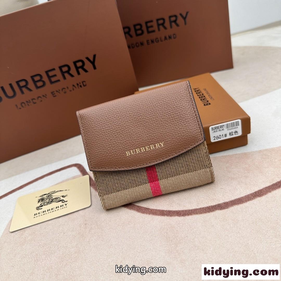 定番 おしゃれ バーバリー 財布 コピー コンパクト 折りたたみ財布 ブラウン-0