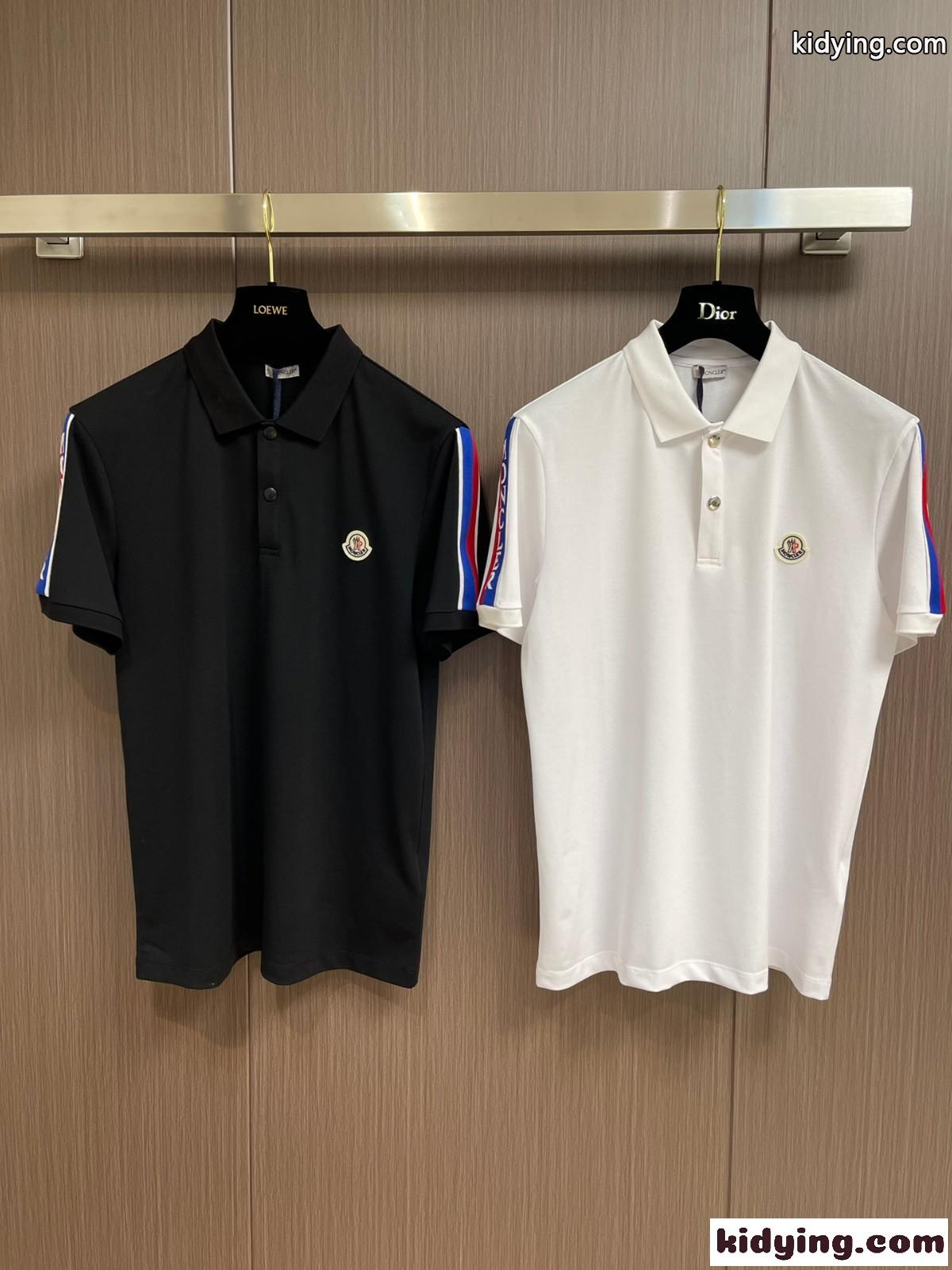 袖ロゴ入り コットンピケ ポロシャツ モンクレール Tシャツ コピー 半袖 トップス-0