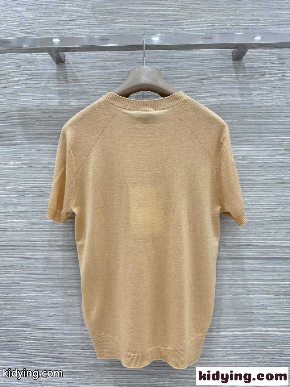 シンプル クルーネック 半袖ニット シャネル セーター コピー-4