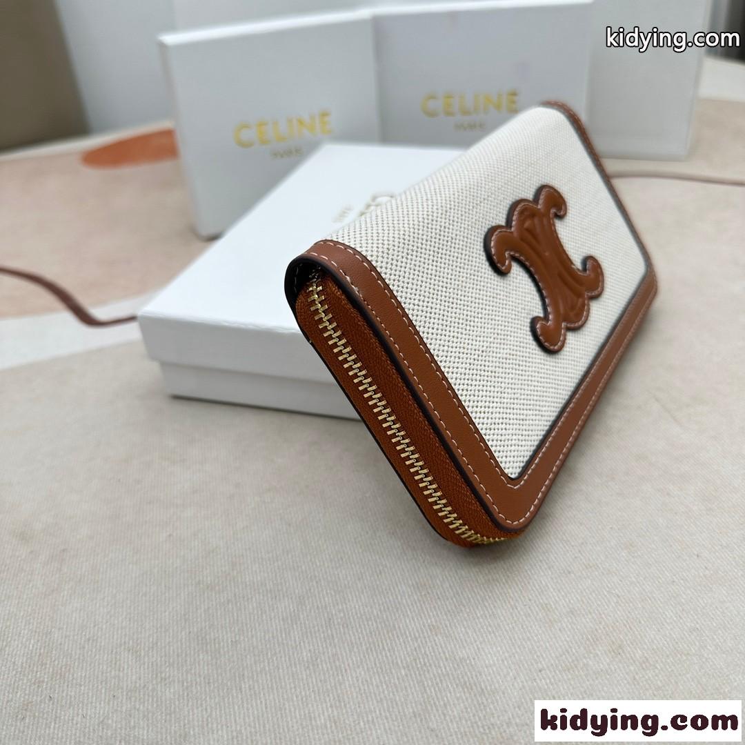 セリーヌ 財布 コピー レディース 長財布 人気 トリオンフ ジップウォレット-0