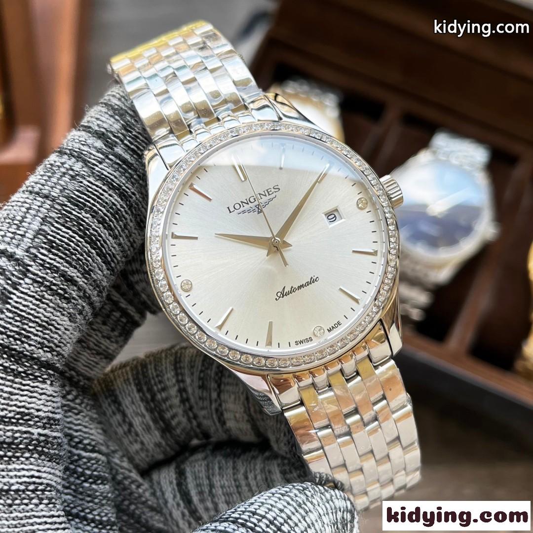 シンプル ビジネス 定番 人気 日付表示 ロンジン 時計 コピー 40mm メンズ おしゃれ 腕時計-1
