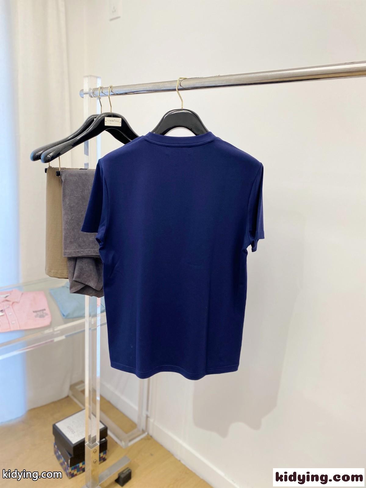 シンプル ロゴパッチ ドルチェ&ガッバーナ Tシャツ コピー 半袖Tシャツ ブルー-3