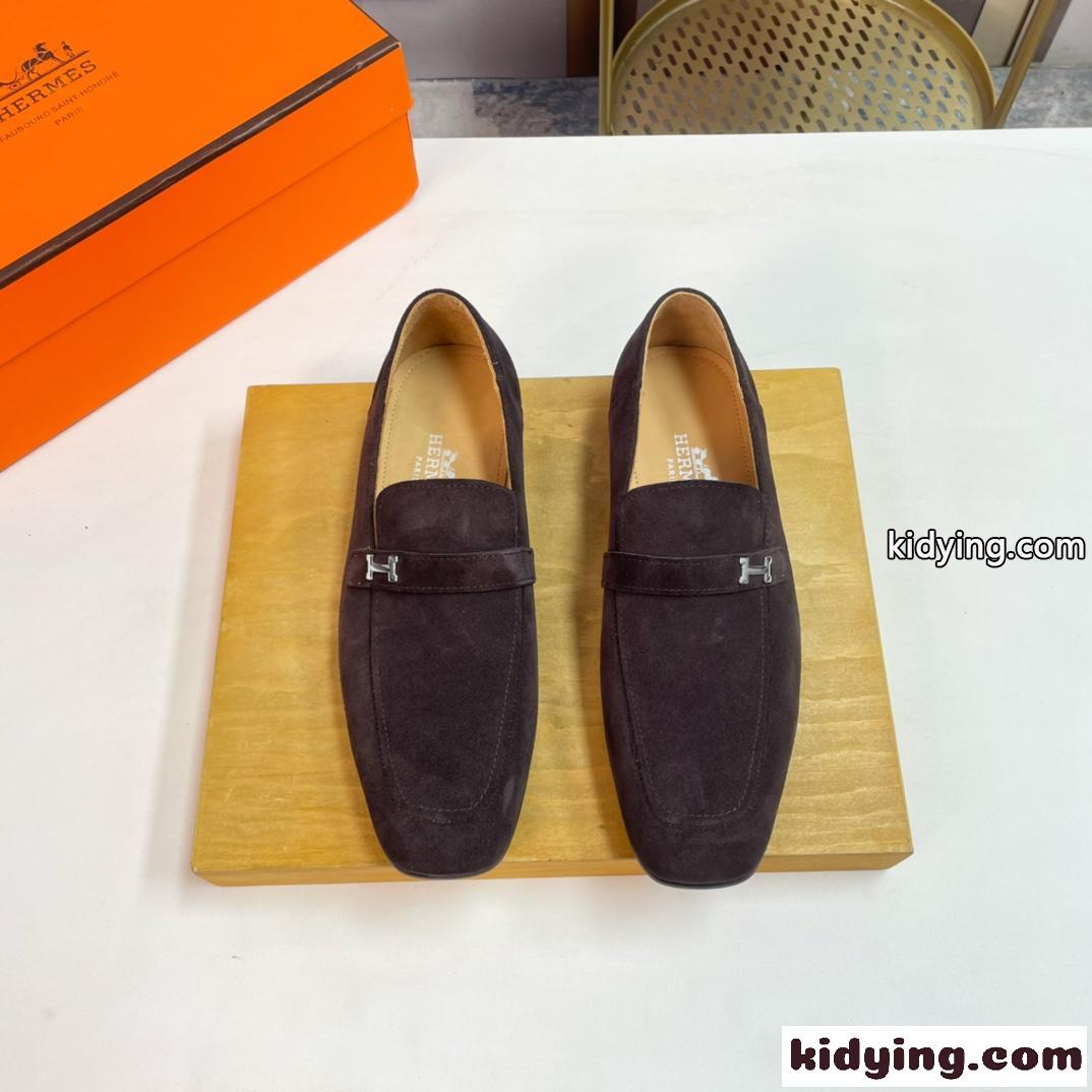 HERMES グイド ローファー エルメス ビジネスシューズ コピー メンズ 上品 エレガント-0