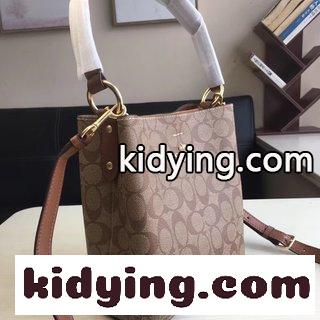 コーチバッグ人気コピー Coach コーチの新型馬車バケツの小さなロゴは簡単できれいではない-4