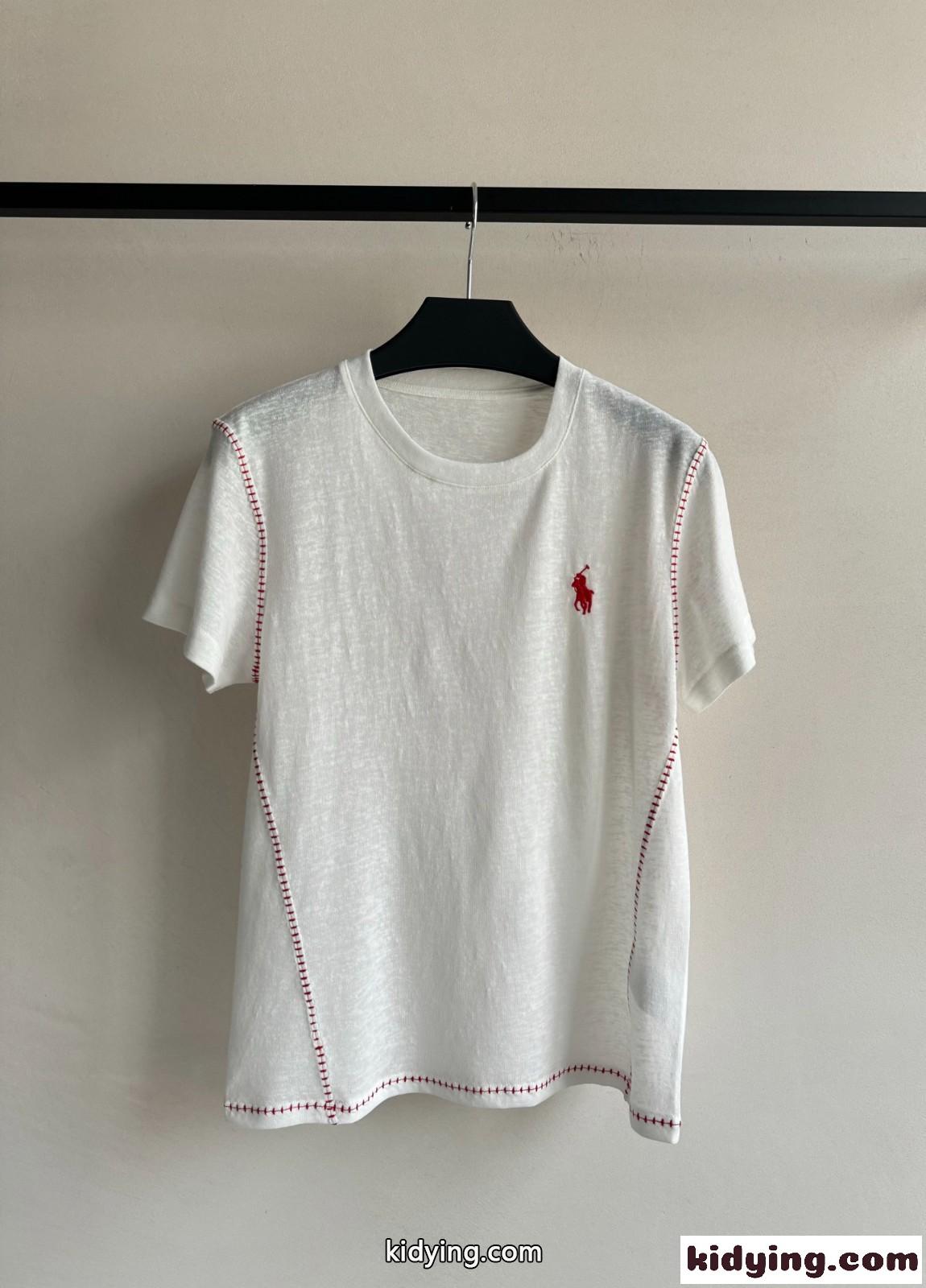 おしゃれ クルーネック 半袖Tシャツ ラルフローレン Tシャツ コピー ホワイト-0