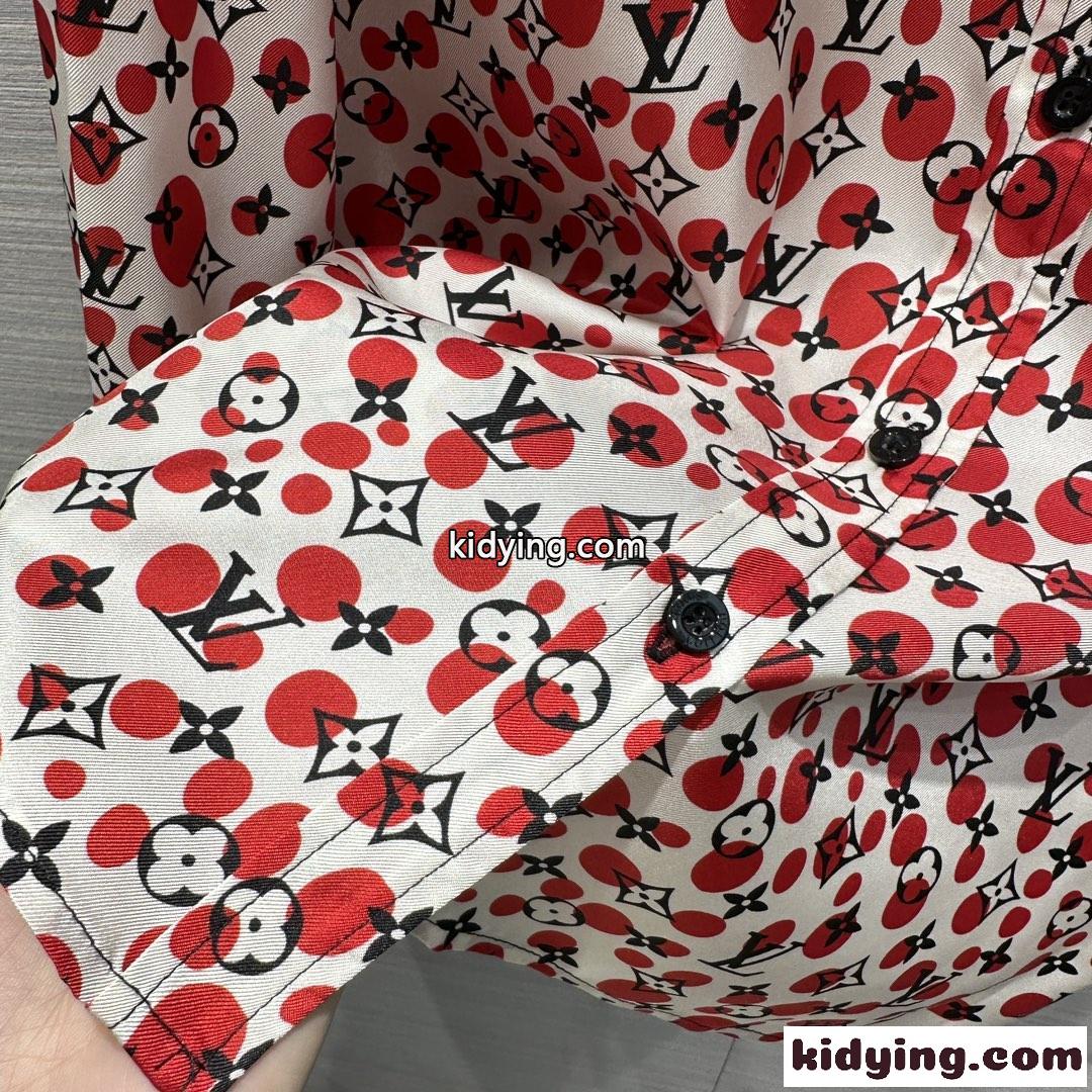 LV × YK インフィニティ ドット モノグラムシャツ ルイヴィトン シャツ コピー 人気 新作-4