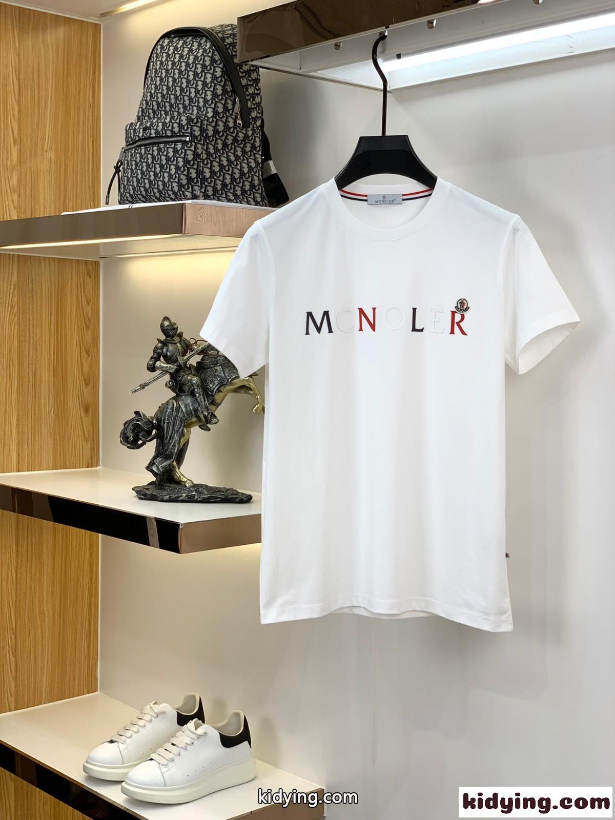 おしゃれ カジュアル ロゴ入り モンクレール tシャツ コピー 半袖 クルーネック トップス クルーネック-2