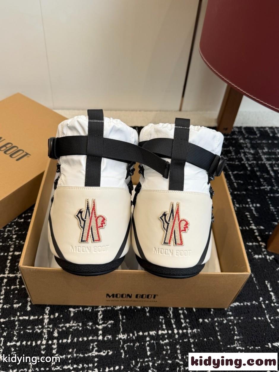 MONCLER × MOON BOOT スノーブーツ モンクレール ブーツ スーパーコピー ホワイト-1
