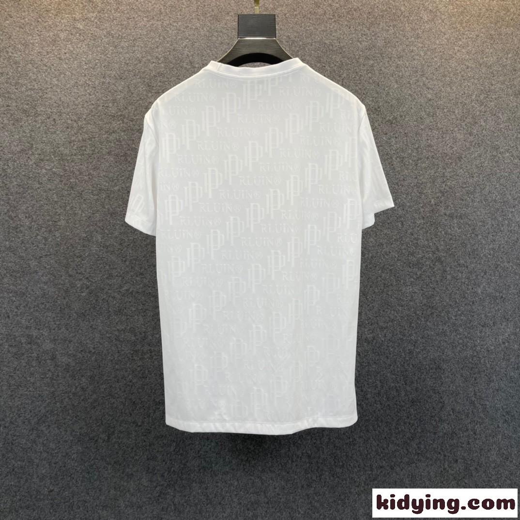 柔らかい 快適 メンズ トップス フィリッププレイン 半袖Tシャツ コピー 4色あり クルーネック カジュアル-5