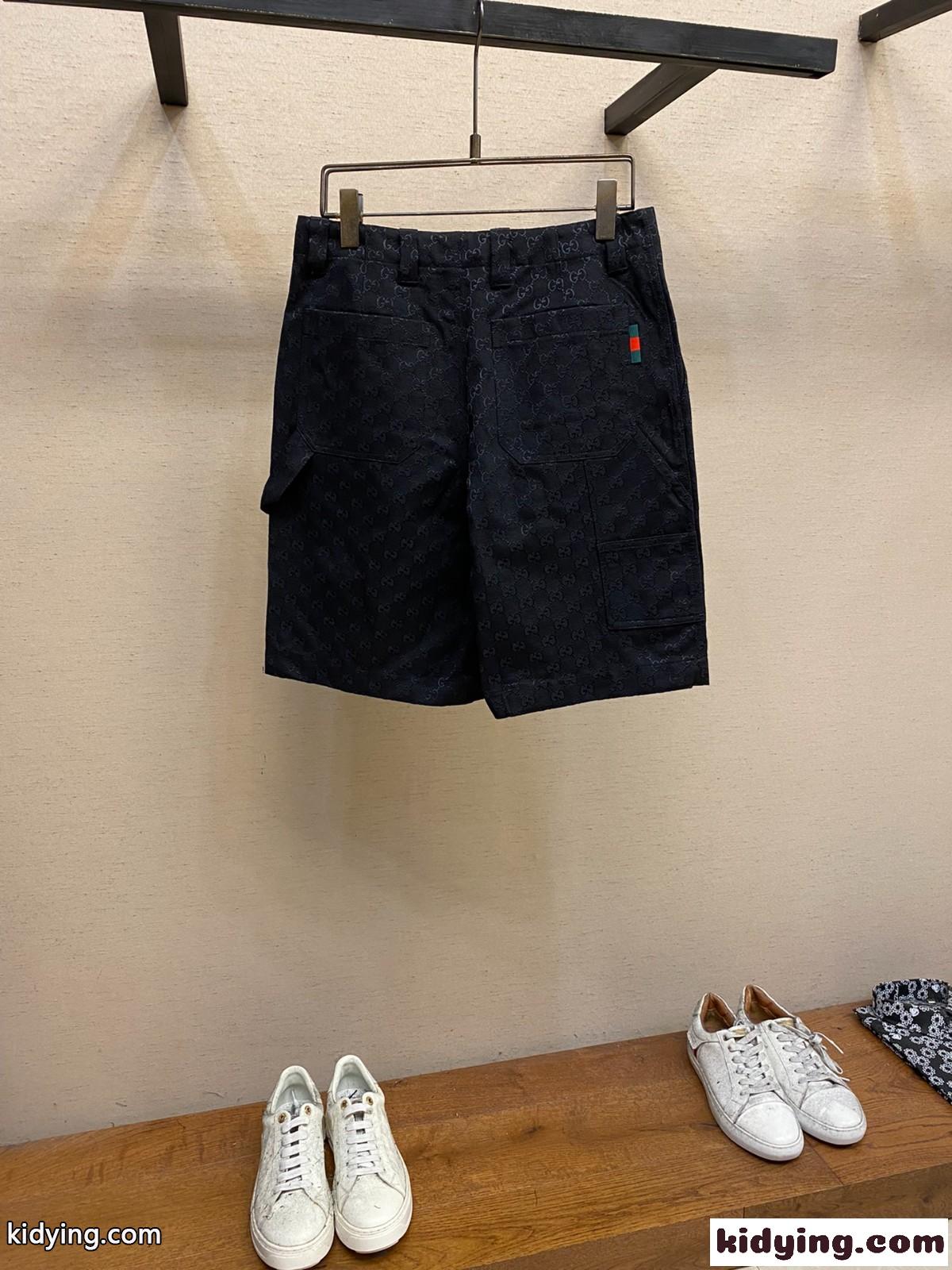 GGキャンバス ショートパンツ グッチ パンツ コピー ショーツ ブラック-2