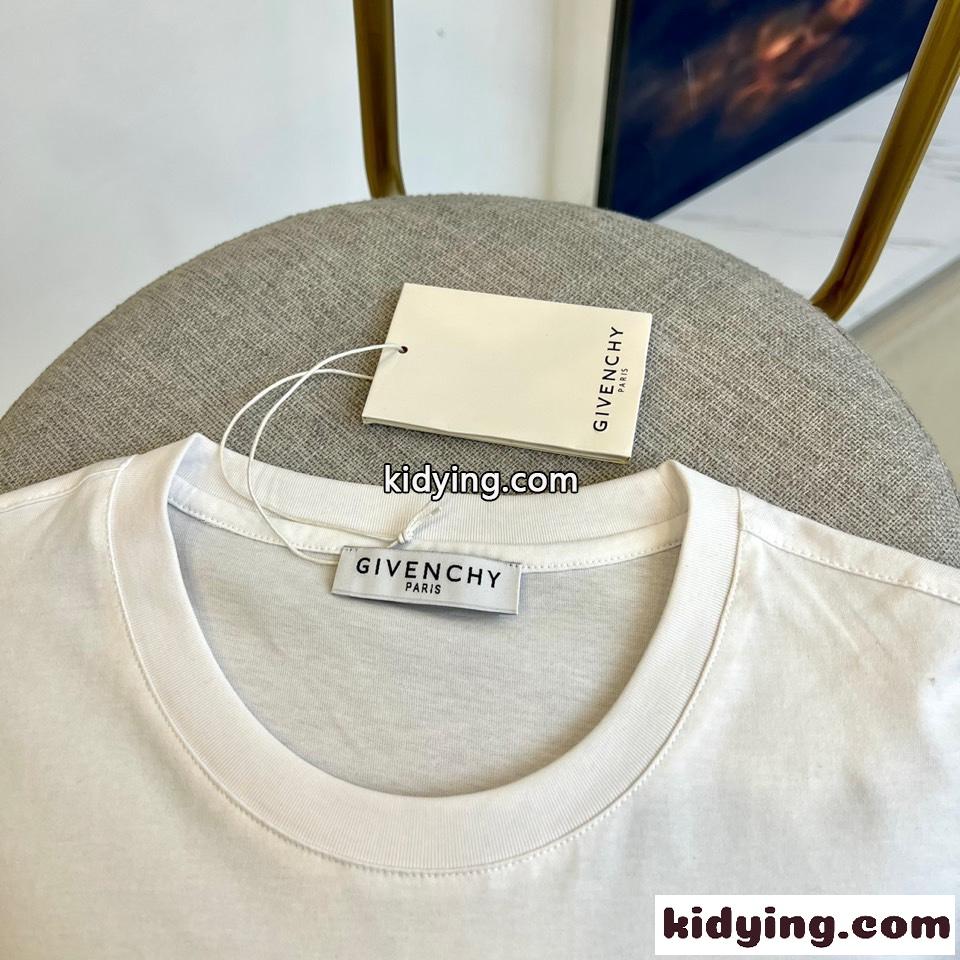ベーシック クルーネック プリント コットン ジバンシィ Tシャツ コピー 半袖 ホワイト-4