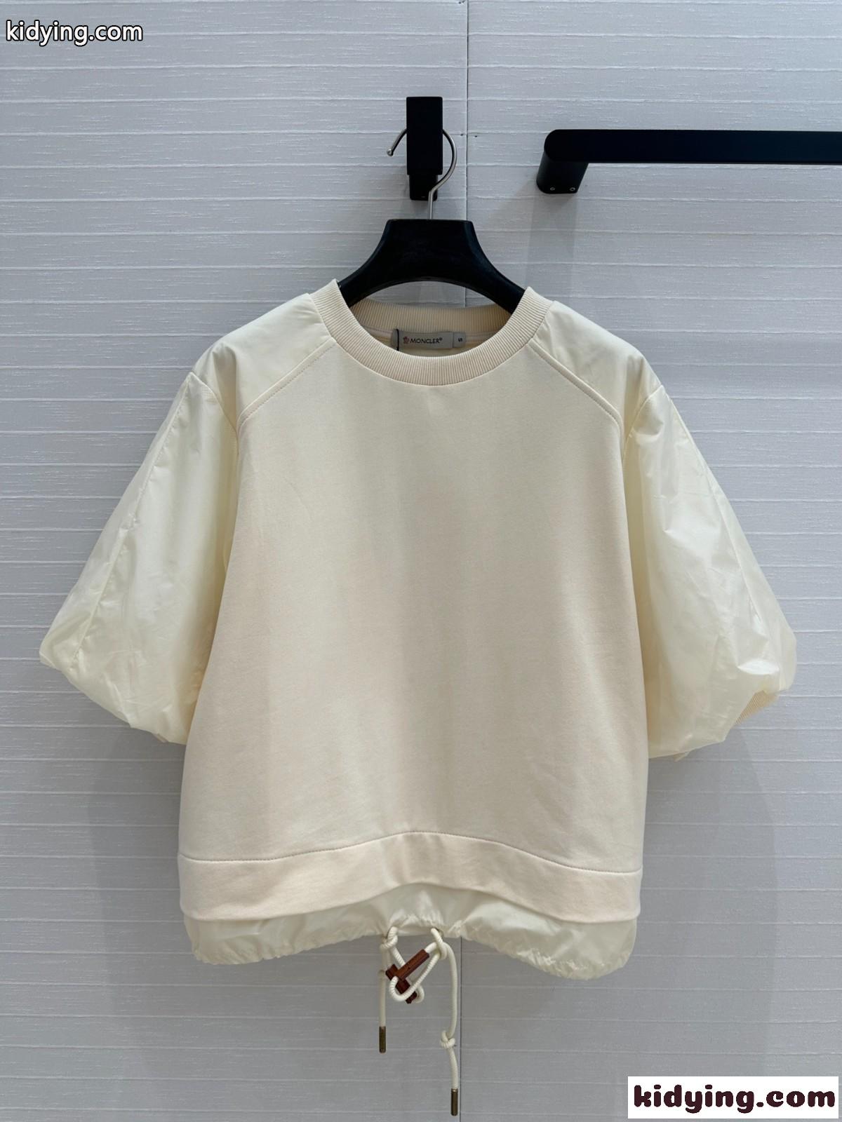 カジュアル お洒落 切り替え モンクレール Tシャツ スーパーコピー 半袖Tシャツ ベージュ-2