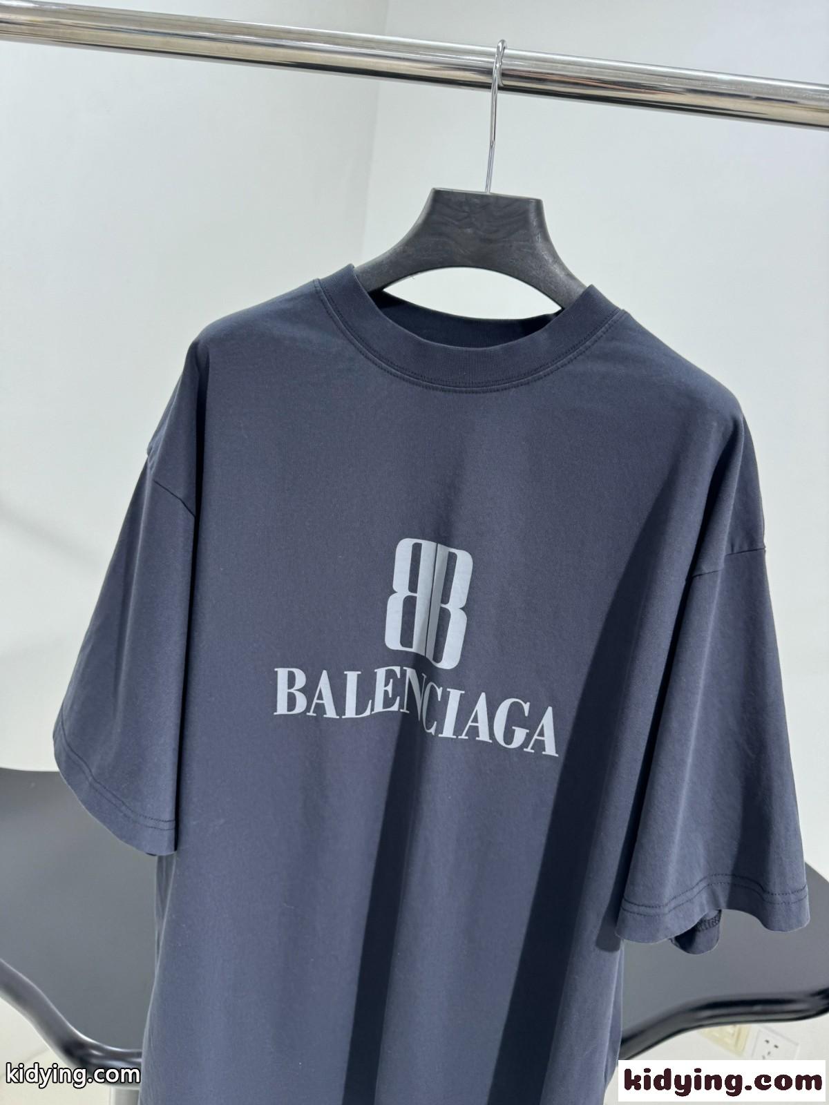 ユニセックス オーバーサイズ 半袖Tシャツ バレンシアガ Tシャツ コピー ブラック-2