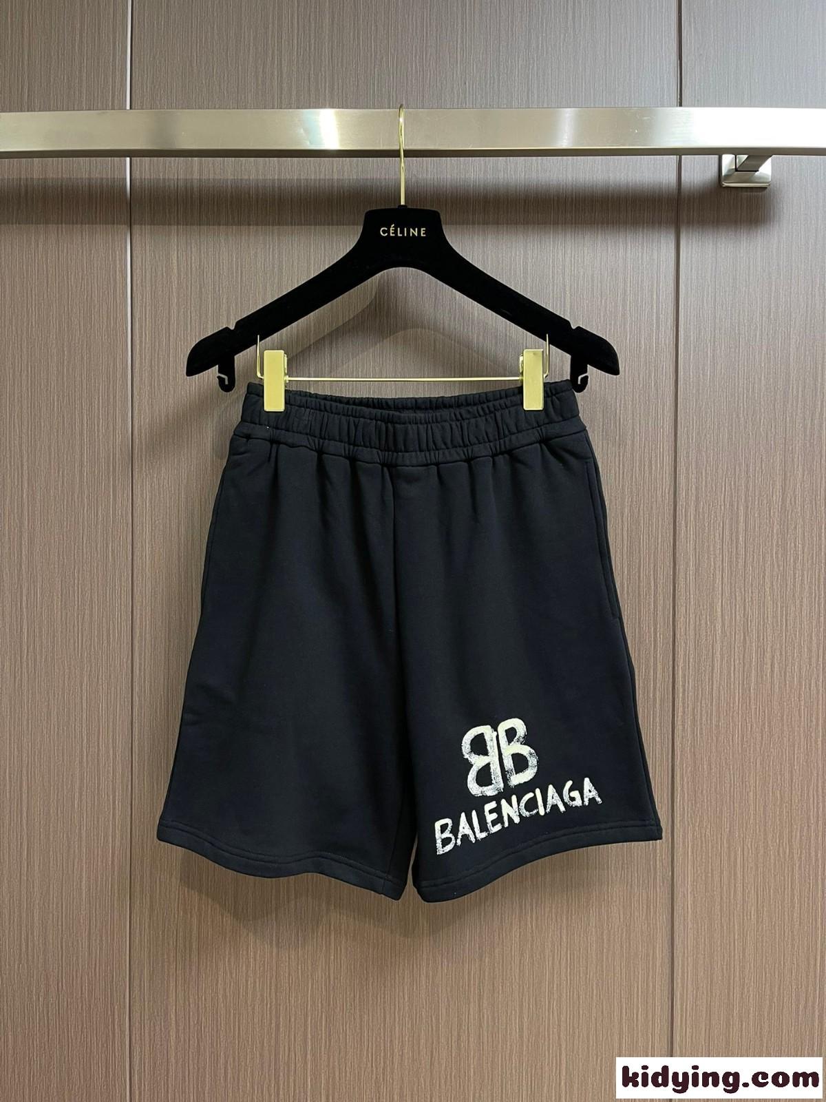 ベーシック カジュアルロゴ バレンシアガ パンツ コピー ショートパンツ メンズ ショーツ-2
