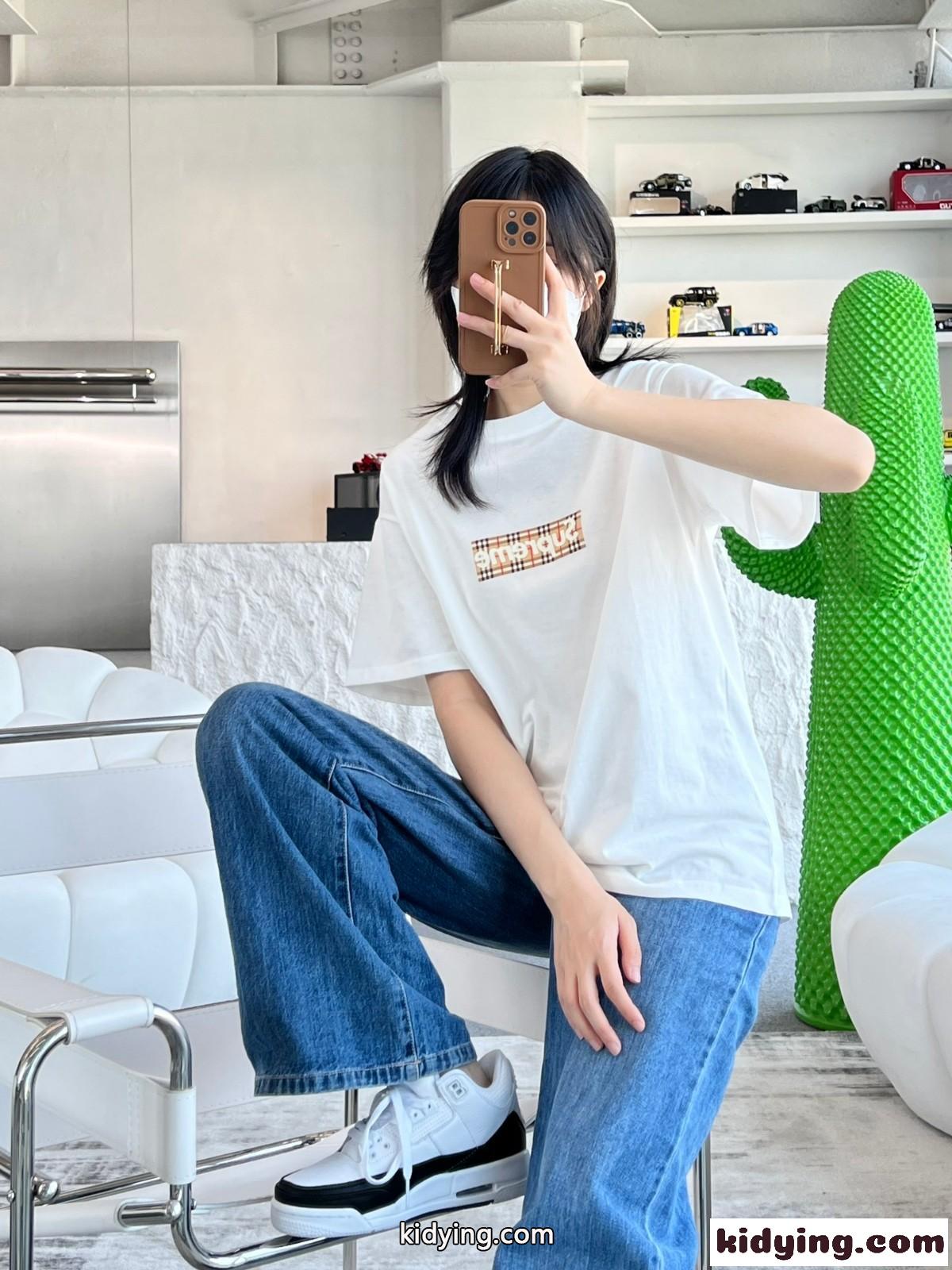 ゆったり 快適 クルーネック レディース 半袖 トップス カジュアル シュプリーム tシャツ コピー 定番 おしゃれ 人気-3