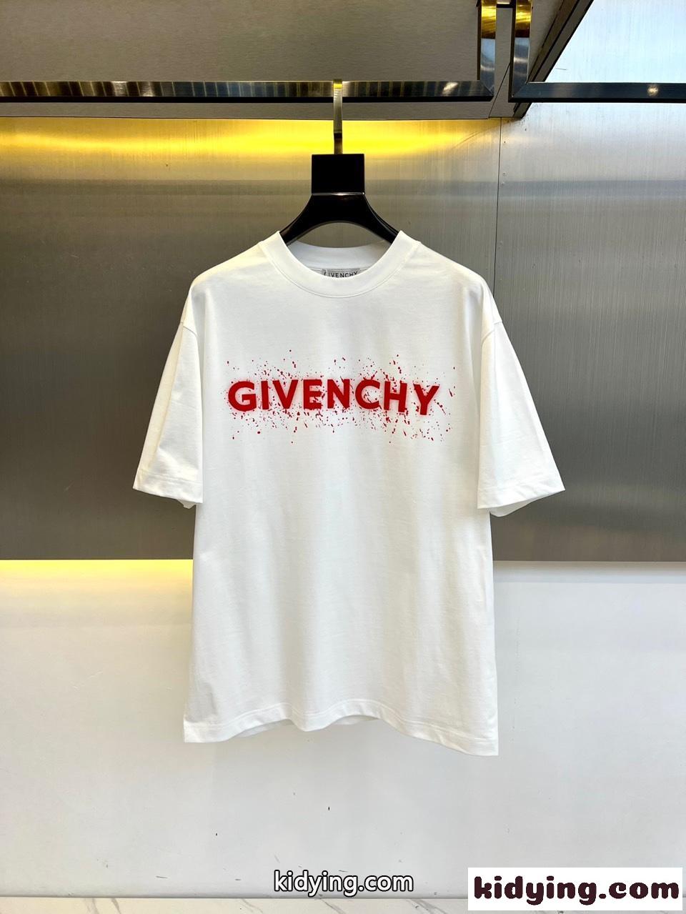 カジュアル ロゴ入り コットン 半袖Tシャツ ジバンシィ Tシャツ コピー ホワイト-0