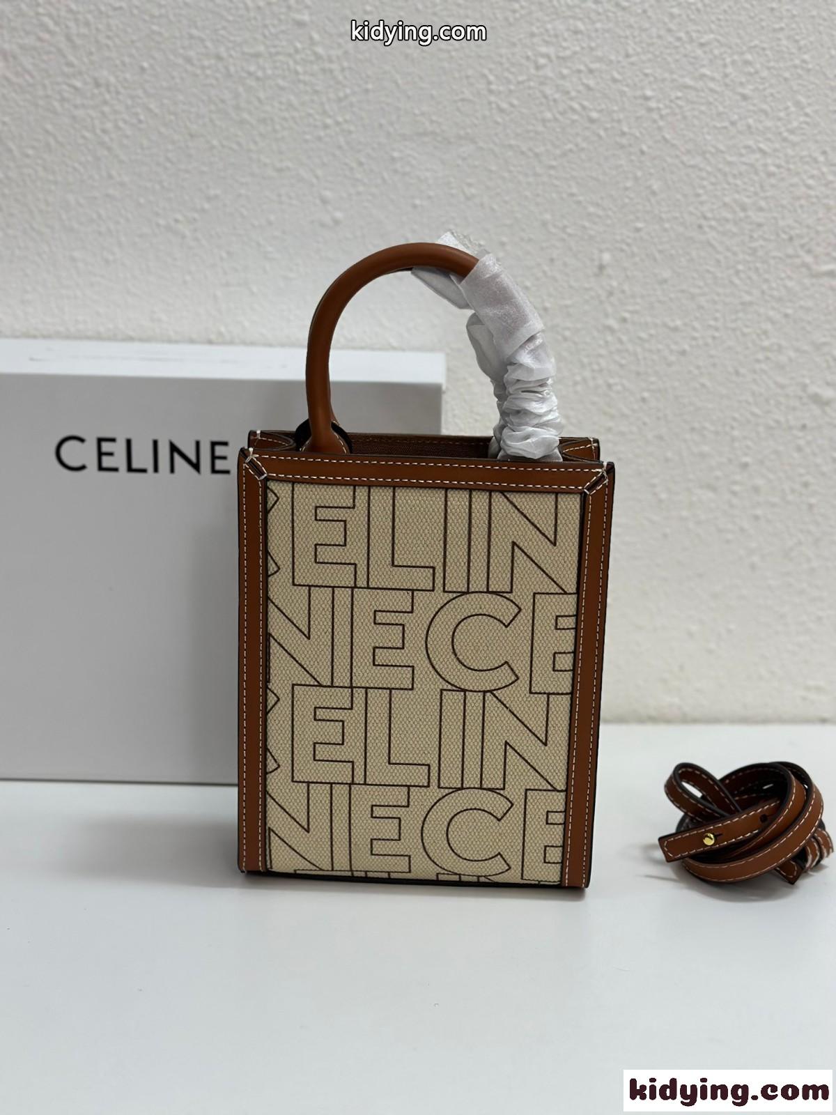 CELINE ミニ バーティカル カバ トートバッグ セリーヌ バッグ コピー プリント-3