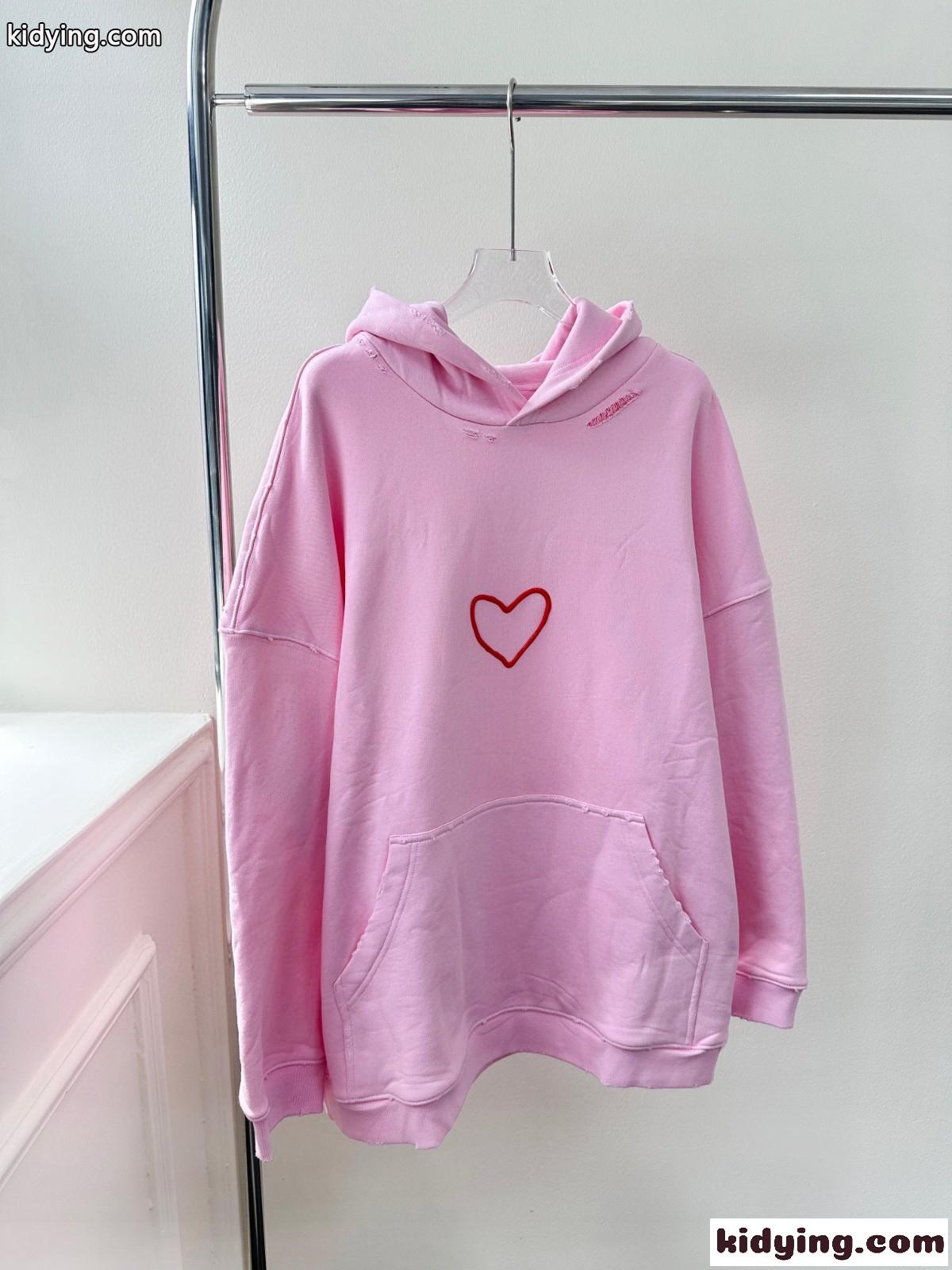 LOVEY HOODIE オーバーサイズ バレンシアガ パーカー コピー ピンク-0