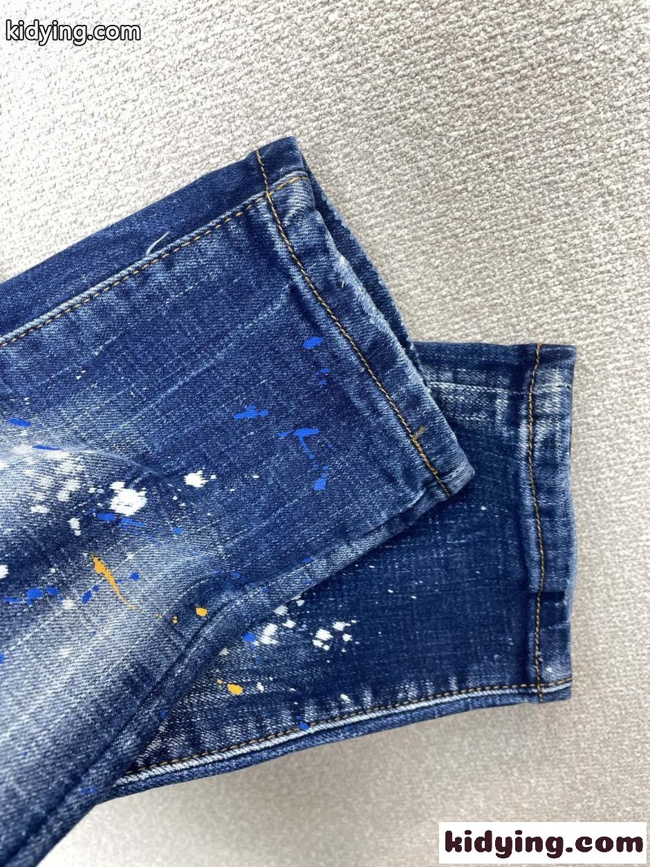スタイリッシュ 合わせやすい デニムパンツ ディースクエアード ジーンズ 偽物-4