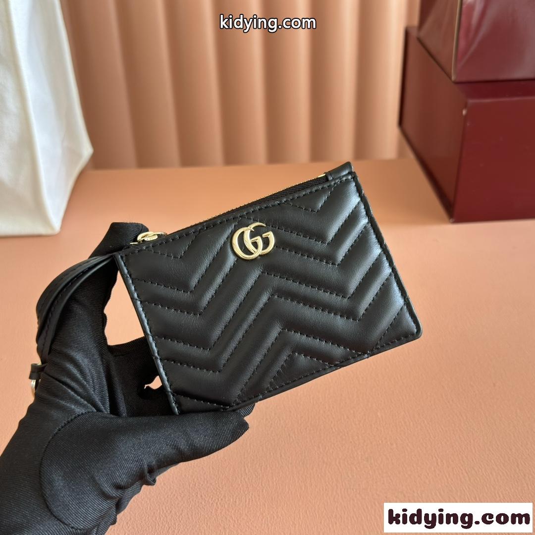 人気 ダブルG キーケース グッチ 財布 スーパーコピー 837747 ブラック-2