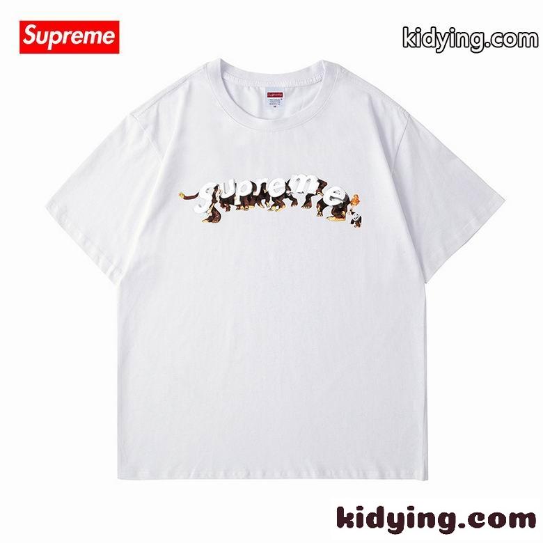 ユニセックス 人気 シンプル 8色あり 着心地いい ゆったり 半袖 シュプリーム tシャツ コピー おしゃれ ロゴ 定番-0